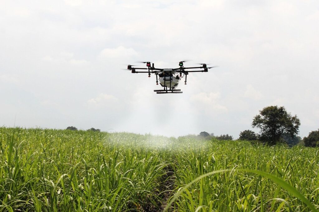 drones are spraying