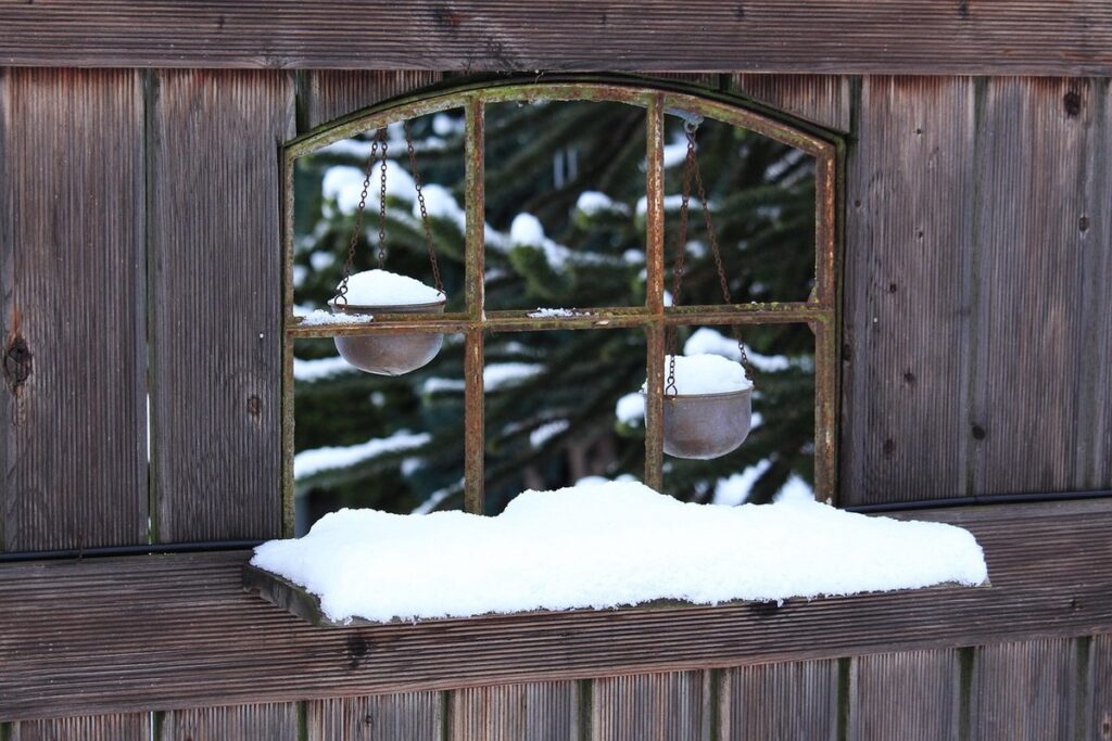 snow fence installation